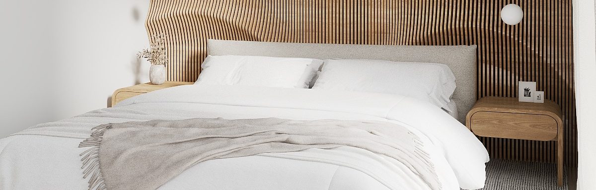 Modernes Schlafzimmer in hellen Tönen von JM Interior Design Mehr Platz und Gemütlichkeit dank Grundrissoptimierung