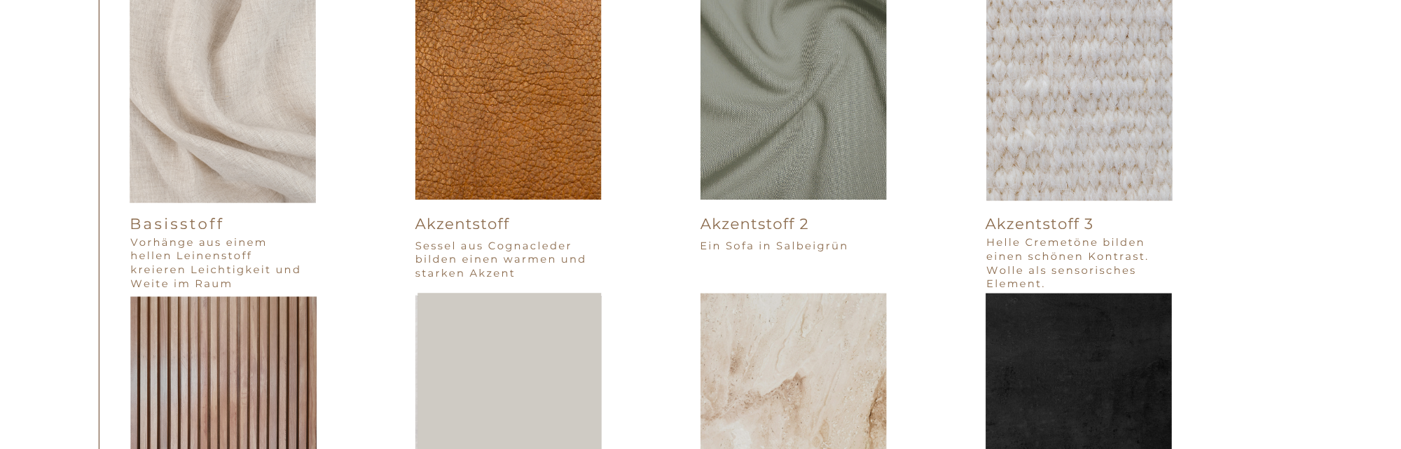 Materialkonzept für ein skandinavisches Wohnzimmer Interior Design Konzept für ein Wohnzimmer im Skandi Stil